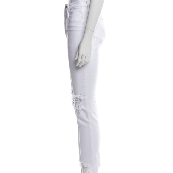 L’Agence White Distressed Skinny Denim Jeans Size 25 - Picture 3 of 9